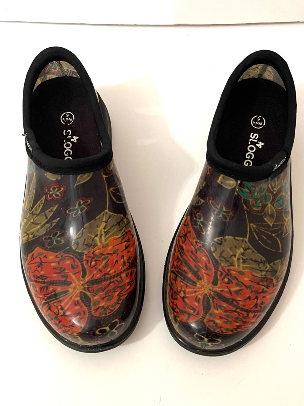Sloggers Waterproof Rain Shoes Butterfly Print Size 6